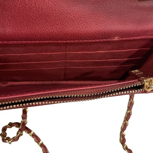 BEBE Deep Burgundy Crossbody Purse. - Picture 4 of 8